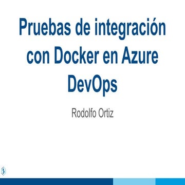 Pruebas de integración con Docker en Azure DevOps