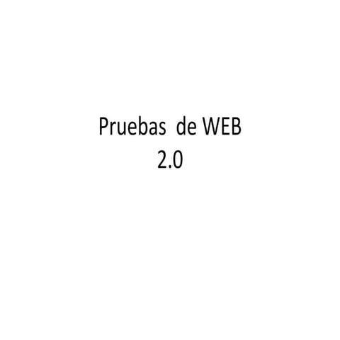 Pruebas  de web