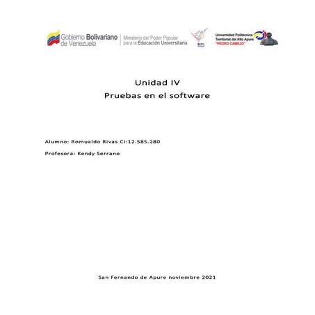 Pruebas en el software 