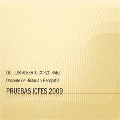 Pruebas icfes 2009