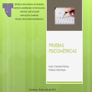 Pruebas psicometricas presentacion