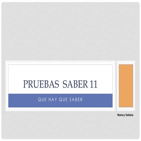 Pruebas  saber 11