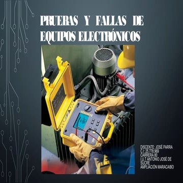 Pruebas y fallas de equipos electrónicos