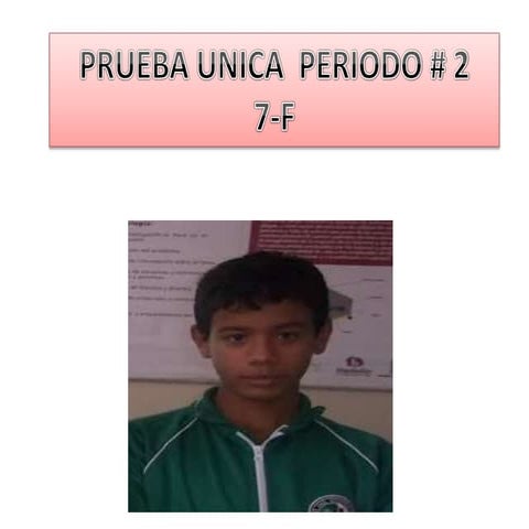 Prueba unica  periodo