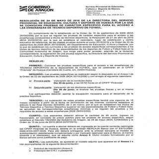 Pruebas para el acceso a las enseña...