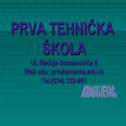 Prvatehnickaskola20142015upis 140405075723-phpapp01