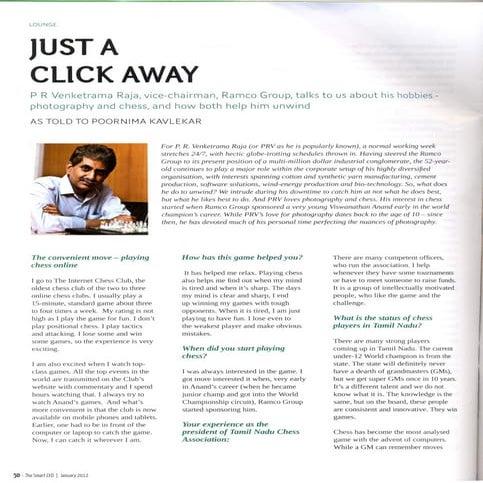 PR Venketrama Raja - Just a Click Away | PDF