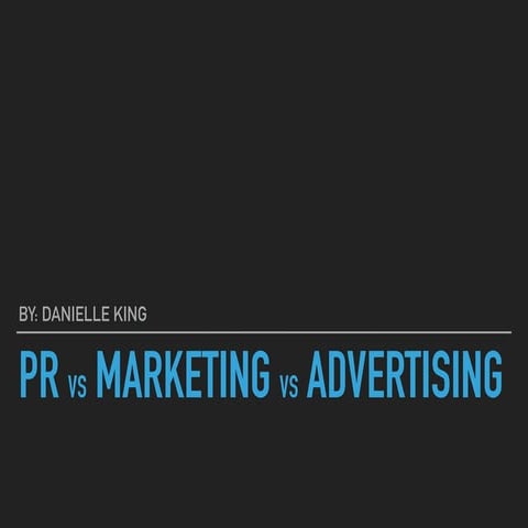 PR vs Marketing vs Advertising