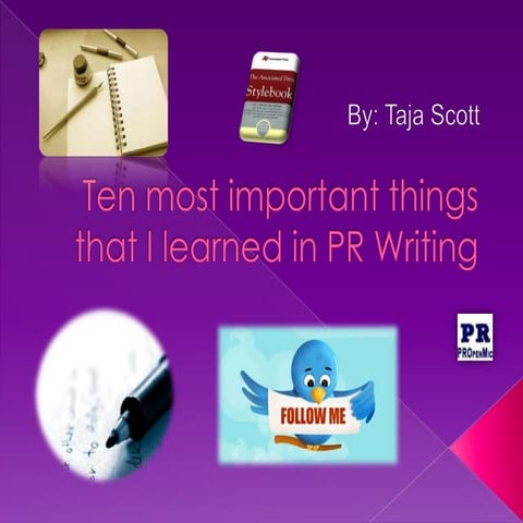 Top Ten in PR Writing