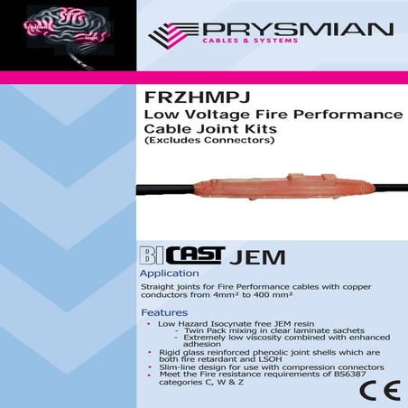 Prysmian JEM Resin FP400 4 Core 10sqmm Fire Performance Cable Joint - FRZHMPJ2