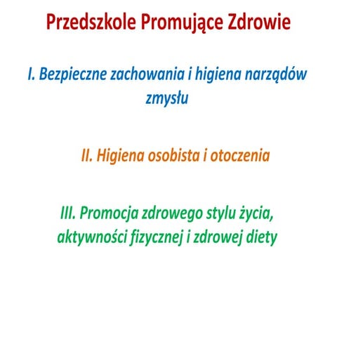 Przedszkole promujące zdrowie 