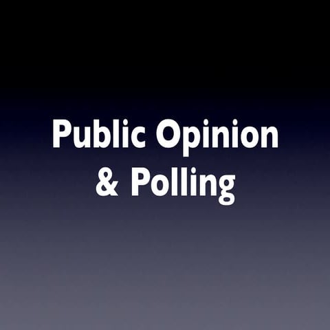 PS 101 Public Opinion & Polling Fall 2008