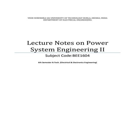 Power Systems-II material for EEE Students