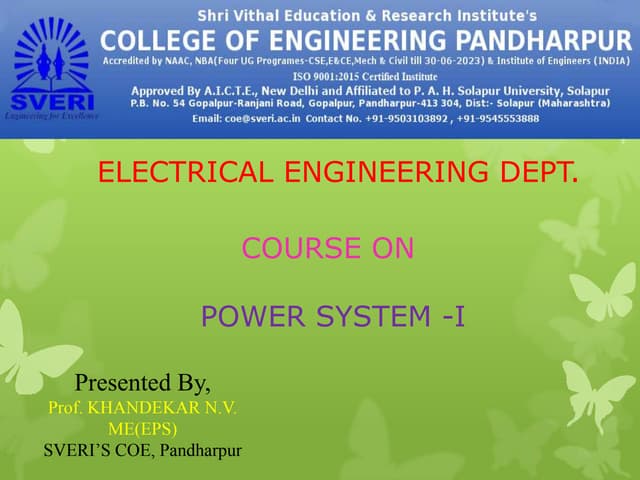 Power system -Economic Aspect of Electric power Genration 