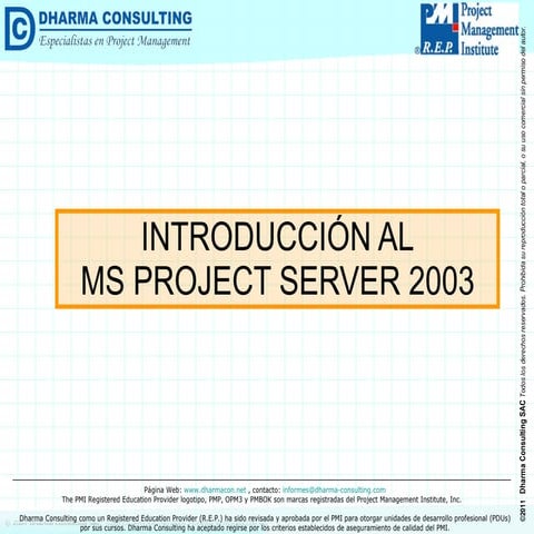 Introducción al MS Project Server 2003