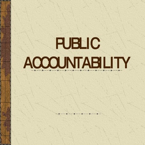 Public Accountability