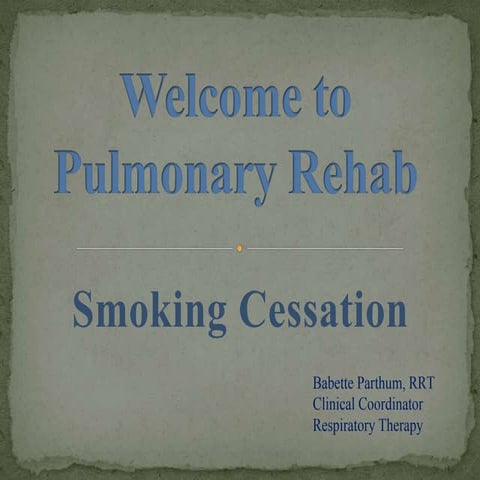 Lecture 2: Smoking Cessation