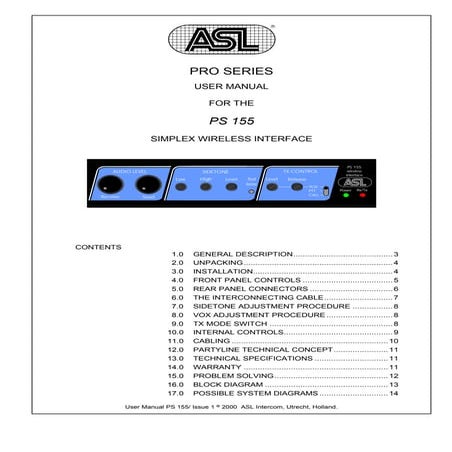 ASL Intercom PS155