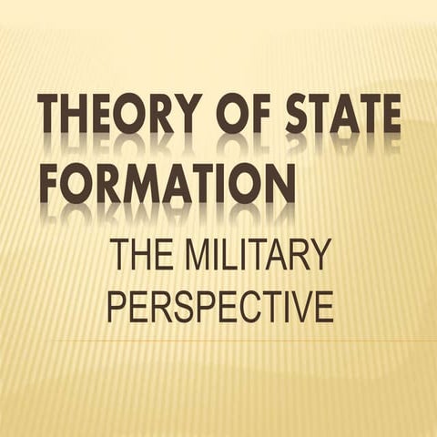 the Theories of state formation