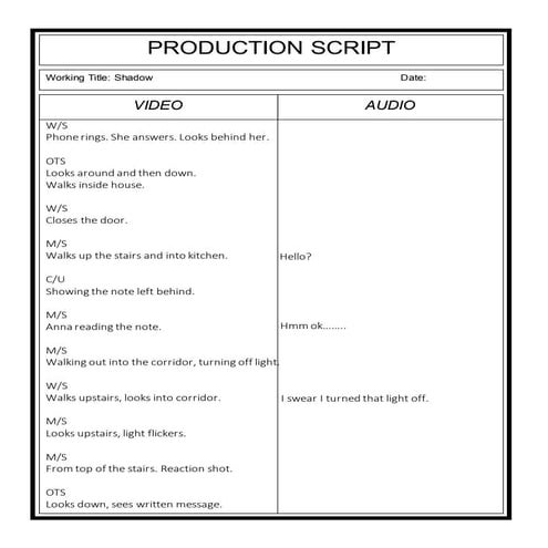 Production script 2