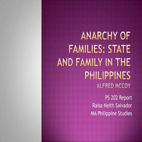 P S202. Anarchy Of  Families