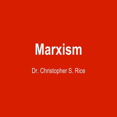 PS 240 Marxism Spring 2015