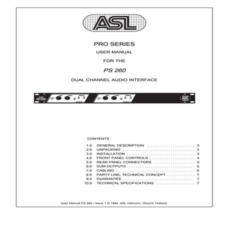 ASL Intercom PS260T