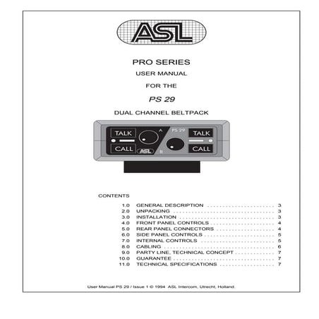 ASL Intercom PS 29