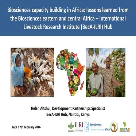 Biosciences capacity building in Africa: Lessons learned from Biosciences eas...