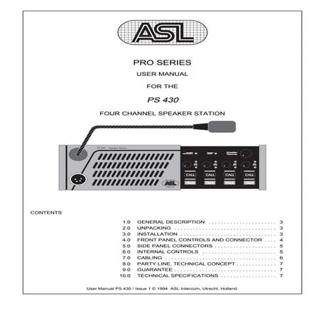 ASL Intercom PS430