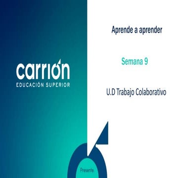 Aprender a aprender clase semana 9- trabajo en equipo y liderazgo