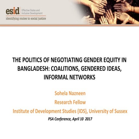 The Politics of Negotiating Gender Equity in Bangladesh: Coalitions, Gendered Ideas, Informal Networks