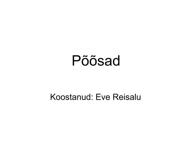 Põõsad