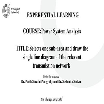 Power system analysis lab experential learning project