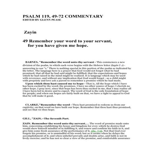 Psalm 119, 49 72 commentary