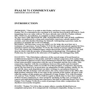 Psalm 71 commentary