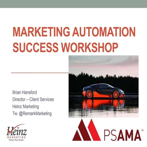 Marketing Automation Workshop - Puget Sound American Marketing Association