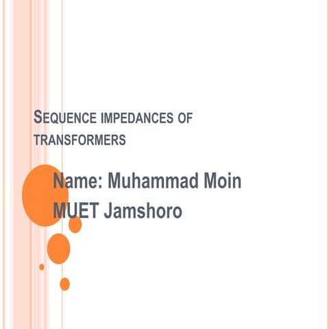 Sequence impedances of transformers 