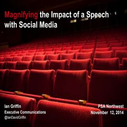 Magnifying the Impact of a Speech with Social Media
