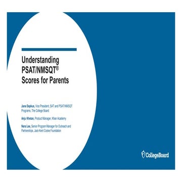 PSAT: How To Interpret Your Score | PPTX