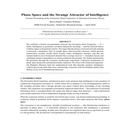 Phase Space Geometry and Strange Attractors in Intelligence Theory | PDF