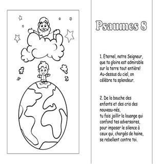 Psaumes 8  Coloriage