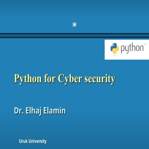 Comprehensive Guide to Python for Cybersecurity and Web Security ...