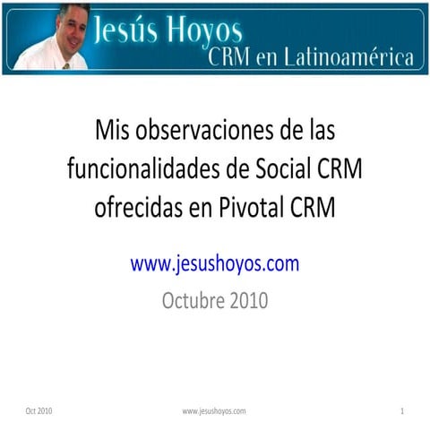 Social CRM con Pivotal CRM
