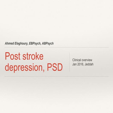 Post stroke depression 