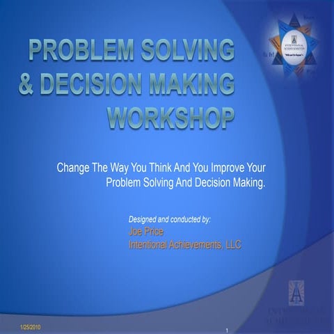 Problem-Solving & Decision-Making workshop