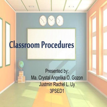 Psed12 Classroom Procedures
