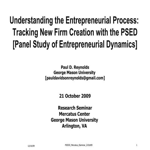 Understanding the Entrepreneurial Process
