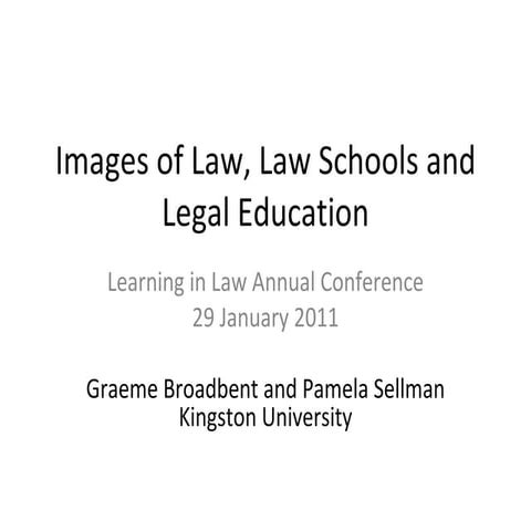 Images of law, law schools and legal education