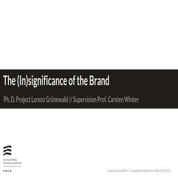 The (In)significance of the Brand: Brands and Music Culture